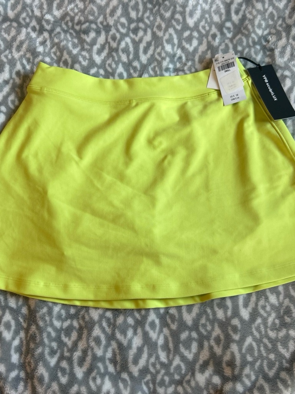 Neon Yellow Active Mini Skirt